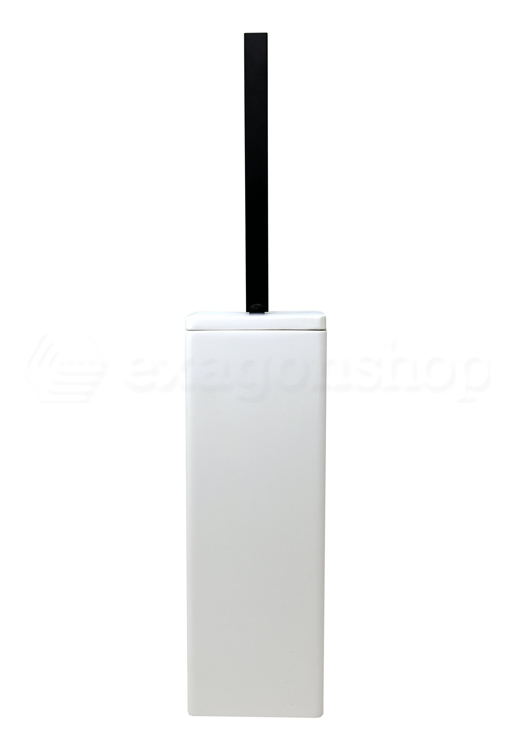 Bertocci fly portascopino a pavimento bianco manico nero BIANCO NERO, vista laterale del profilo a muro
