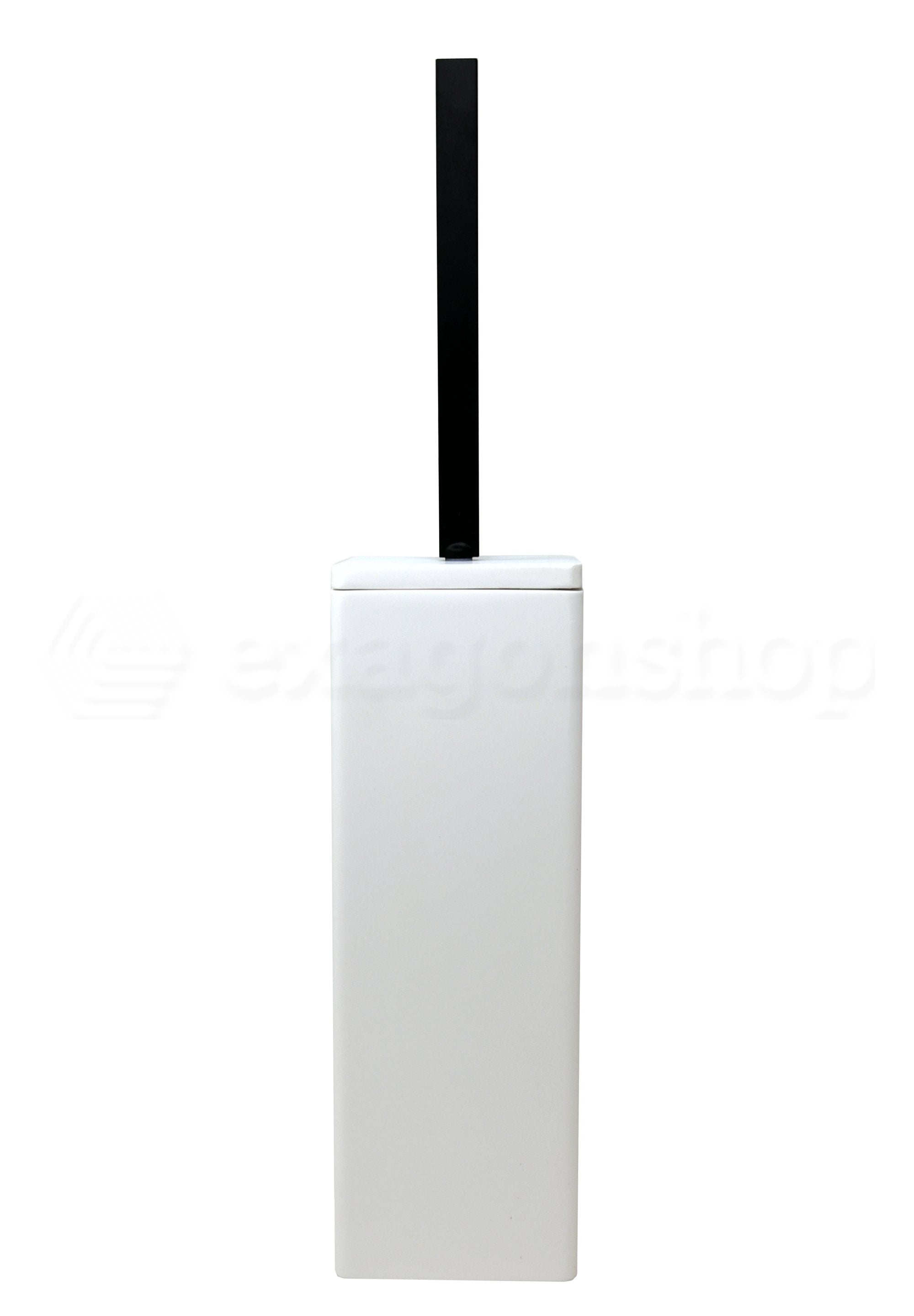 Bertocci fly portascopino a pavimento bianco manico nero BIANCO NERO, vista laterale del profilo a muro