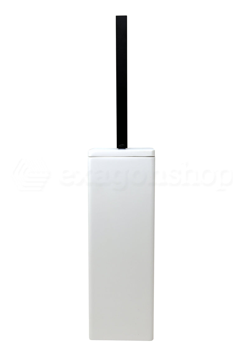 Bertocci fly portascopino a pavimento bianco manico nero BIANCO NERO, vista laterale del profilo a muro