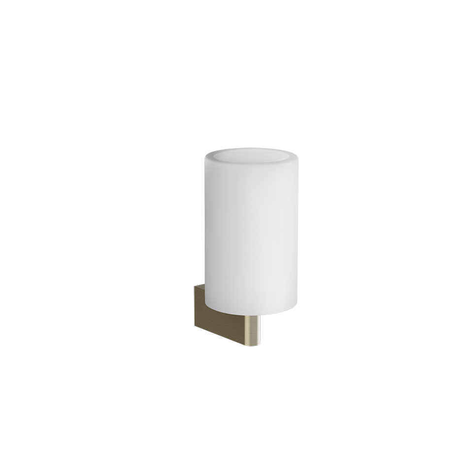 Bicchiere portaspazzolini a muro bianco brass brushed pvd 66407  Gessi