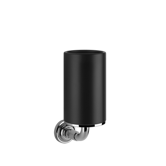 Bicchiere portaspazzolini a muro nero cromo Venti20 65408 Gessi