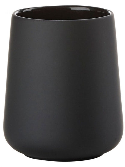 Bicchiere portaspazzolini in gres soft touch nero Zone denmark nova one