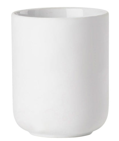 Bicchiere portaspazzolini in gres soft touch bianco Zone denmark Ume