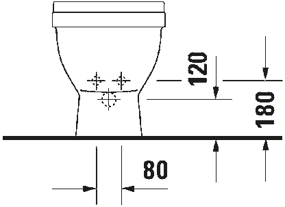 Bidet Monoforo Con Troppo Pieno 36x56 Bianco Starck3 223010 Duravit