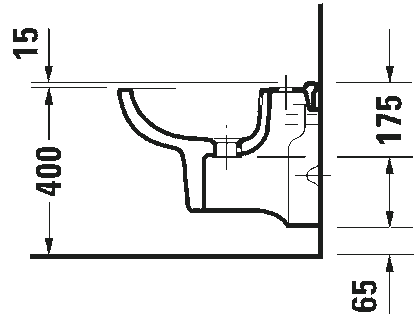 Bidet sospeso 35x48 Compact Monoforo Bianco D-Code 2237150000 Duravit