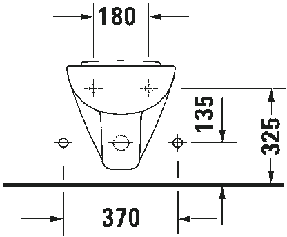 Bidet sospeso 35x48 Compact Monoforo Bianco D-Code 2237150000 Duravit