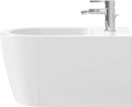 Bidet Sospeso 37x57 senza rubinetteria Bianco Duravit Me By, vista frontale su sfondo bianco