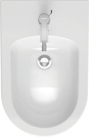 Bidet Sospeso 37x57 senza rubinetteria Bianco Duravit Me By, vista laterale del profilo e della forma