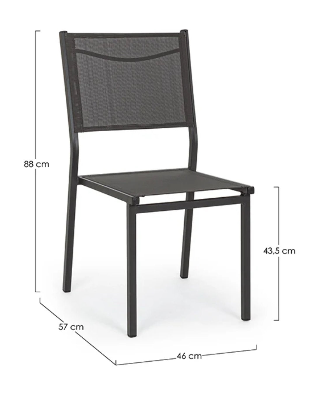 Andrea Bizzotto Hilde sedia in textilene bianco 0663631