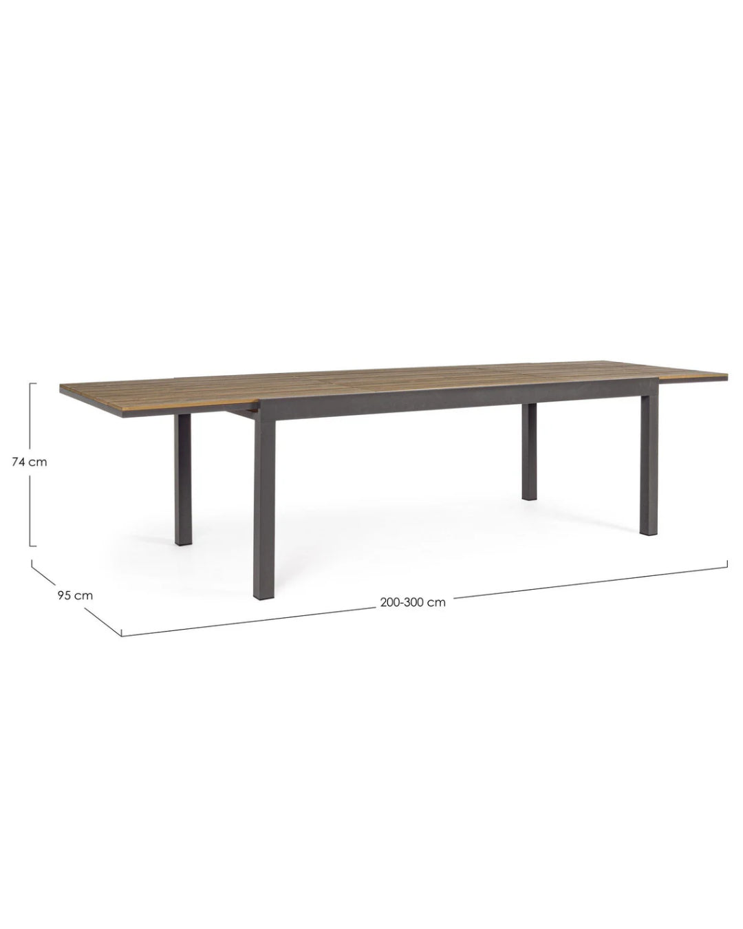 Andrea Bizzotto Elias 300x95 Tavolo allungabile antracite sj61 0662975