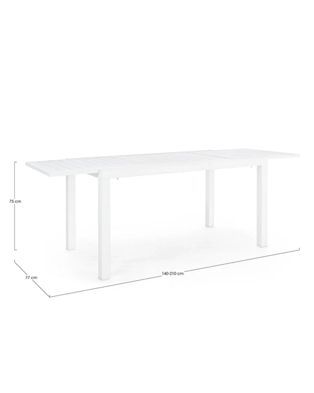 Andrea Bizzotto Hilde 140x77 tavolo allungabile antracite 0662852