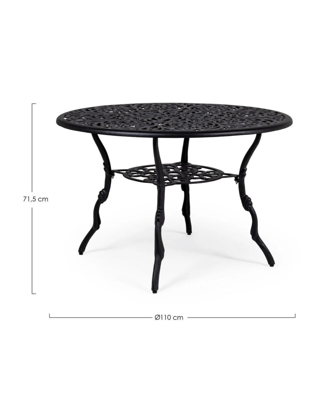 Andrea Bizzotto Victoria 110 cm tavolo da giardino antracite opaco 0806071