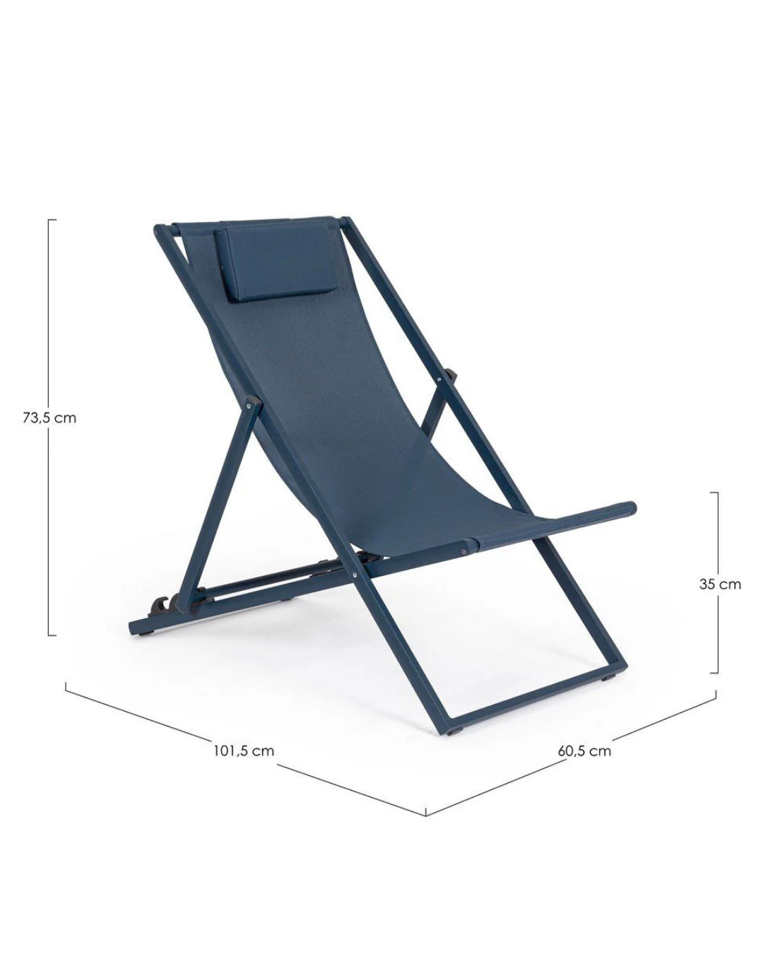 Andrea Bizzotto Taylor Sedia sdraio in alluminio navy 0663277