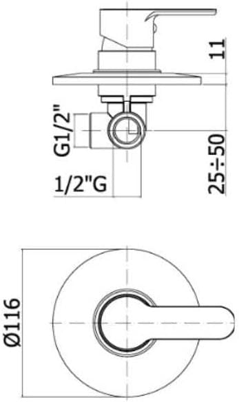 Paffoni blu set miscelatori lavabo bidet con scarico Cromo Lucido visto dall'alto con superficie e piletta di scarico