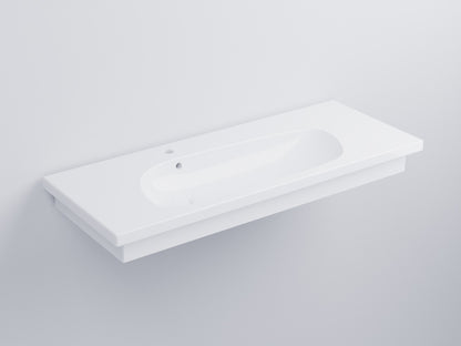 Cielo Enjoy Lavabo 120x48 Sospeso O Da Appoggio Con Piletta Click Clack In Ceramica Bianco lucido
