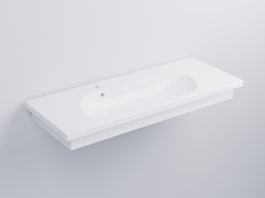 Cielo Enjoy Lavabo 120x48 Sospeso O Da Appoggio Con Piletta Click Clack In Ceramica Bianco lucido
