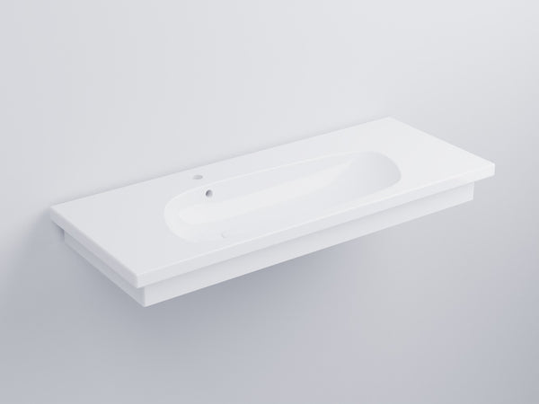 Cielo Enjoy Lavabo 120x48 Sospeso O Da Appoggio Con Piletta Click Clack In Ceramica Bianco lucido