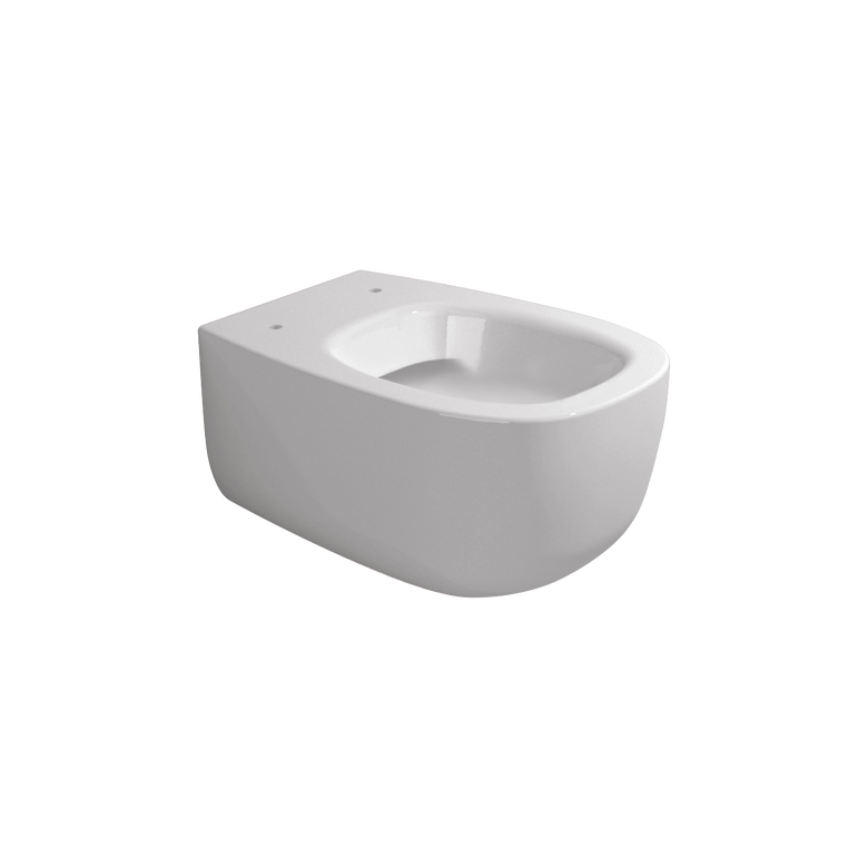 Ceramica Flaminia Bonola BN118G vaso sospeso con sistema 00 Bianco ambientato su piano bagno con accessori