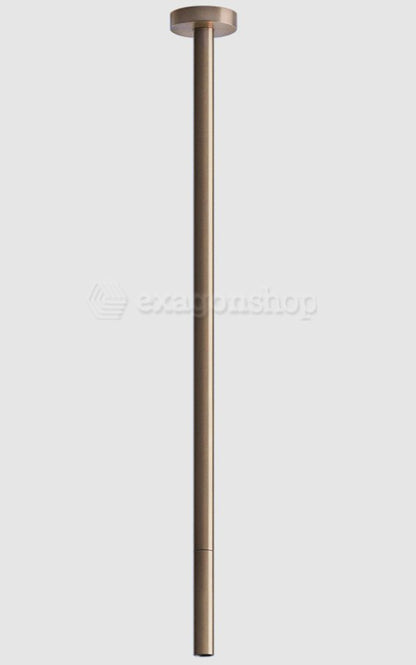 Gessi Flessa Bocca lavabo a Soffitto 160 cm con Comando Remoto 726 Warm Bronze Brushed PVD 54099