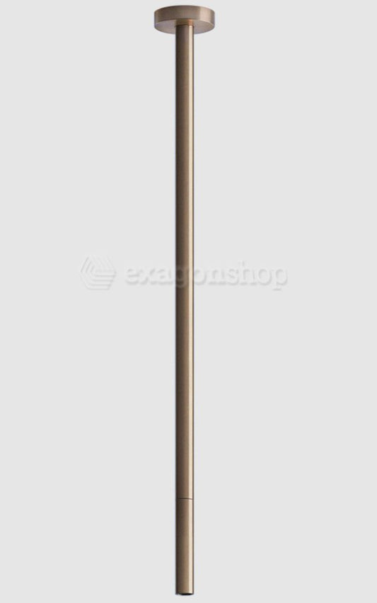 Gessi Flessa Bocca lavabo a Soffitto 160 cm con Comando Remoto 726 Warm Bronze Brushed PVD 54099