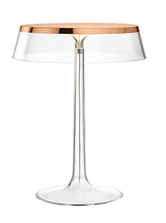 Flos Bon Jour Lampada Da Tavolo 41 cm a luce diffusa rame con corona trasparente