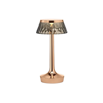 FLOS Bon Jour Unplugged Lampada da tavolo Ricaricabile rame/corona fume