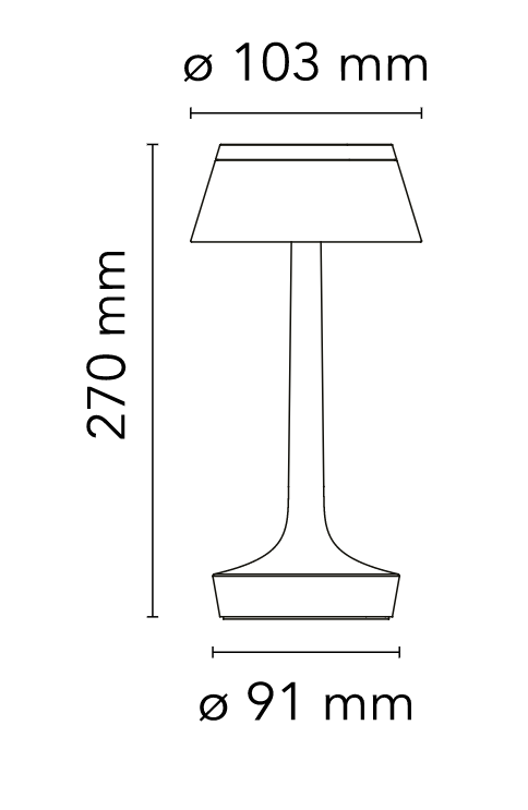 Flos Bon Jour Unplugged Lampada da tavolo ricaricabile, particolare del diffusore luminoso