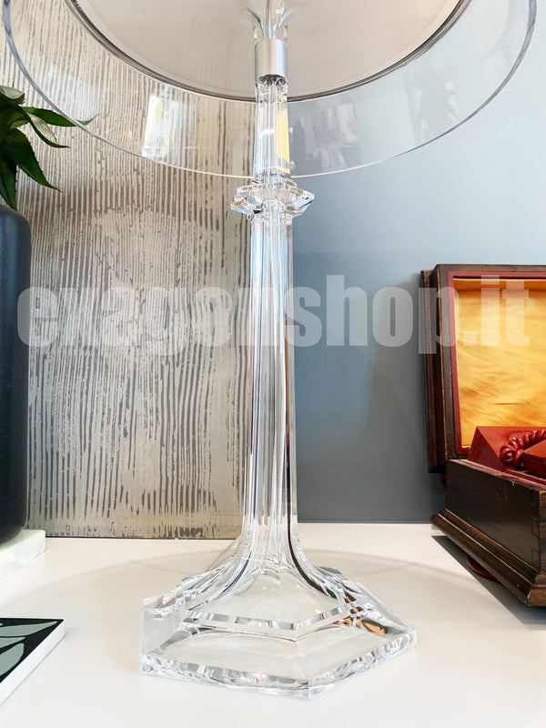 Flos Bon Jour Versailles Lampada da tavolo a luce diffusa cromo con Corona Trasparente