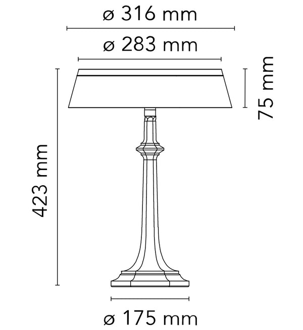 Flos Bon Jour Versailles Lampada da tavolo a luce diffusa cromo con Corona Trasparente