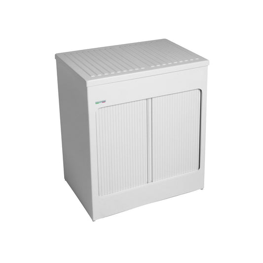 Colavene Lavacril box contenitore lavatrice 80x60 H.84 con serrandina a scomparsa laterale piano dâappoggio amovibile in abs bianco