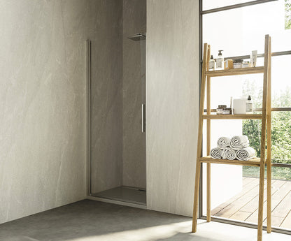 Box doccia 70 cm a nicchia vetro temperato 6 mm 195 H cromo Linje