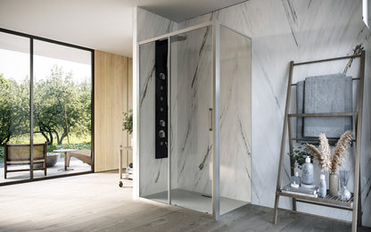 Box doccia 70x120 Marsiglia uno scorrevole reversibile H 195 cromo