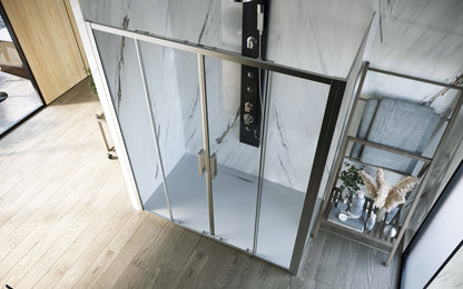 Box doccia 70x140 Marsiglia due scorrevoli reversibile H 195 cromo
