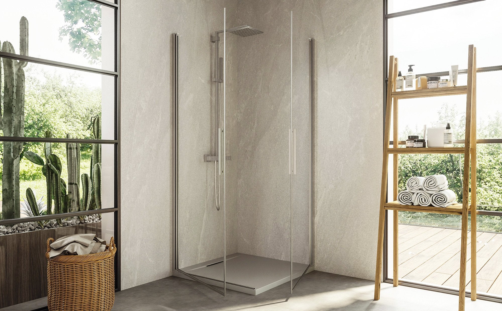 Schema tecnico di Box doccia 70x70 doppio battente vetro temperato 6 mm 195 H Cromo Lucido con misure e configurazione...