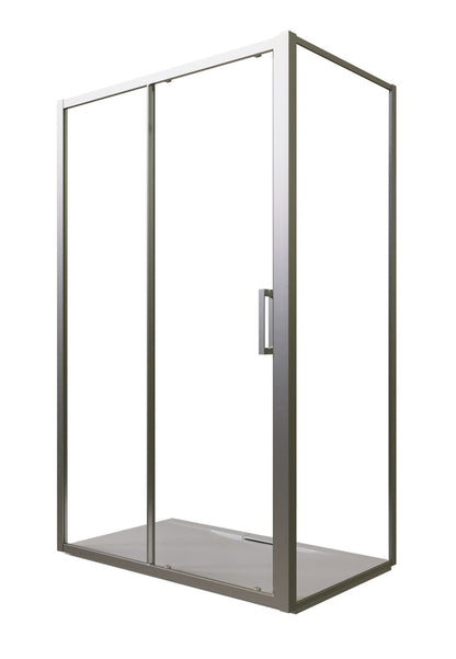 Box doccia 80x120 Marsiglia uno scorrevole reversibile trasparente H 195 cromo