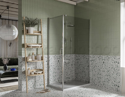 Box doccia 70x100 Nizza un battente reversibile 6 mm H 190 cromo