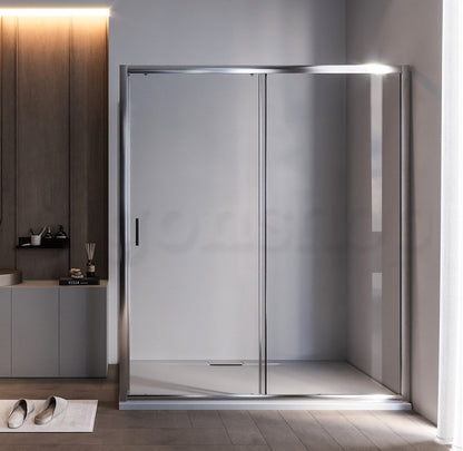 Box doccia 70x120 Nuvola un anta scorrevole reversibile 6 mm H 190 cromo
