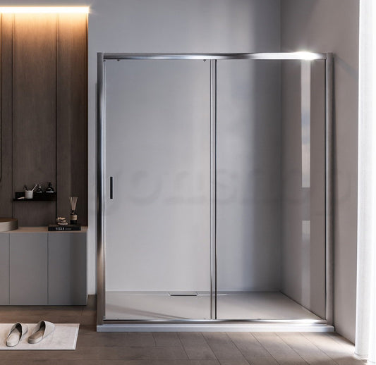 Box doccia 70x160 Nuvola un anta scorrevole reversibile trasparente 6 mm H 190 cromo