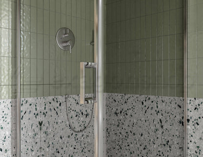 Box doccia 70x90 Nizza un battente reversibile 6 mm H 190 alluminio cromo