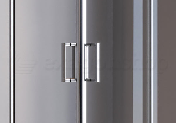Box doccia 80x100 Nuvola due ante scorrevoli reversibile trasparente 6 mm H 190 cromo