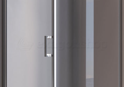Box doccia 70x90 Nizza un battente reversibile 6 mm H 190 alluminio cromo