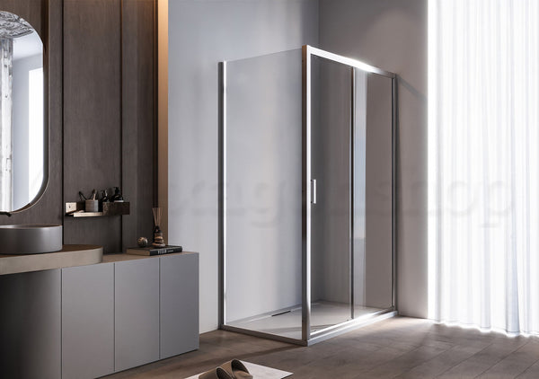 Box doccia 70x120 Nuvola un anta scorrevole reversibile 6 mm H 190 cromo