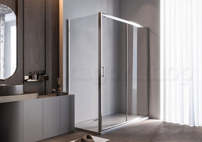 Box doccia 70x160 Nuvola un anta scorrevole reversibile trasparente 6 mm H 190 cromo