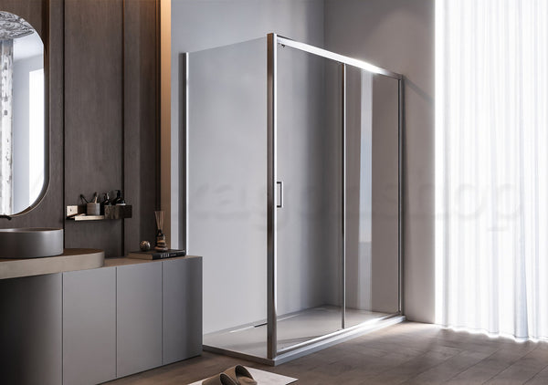Box doccia 70x160 Nuvola un anta scorrevole reversibile trasparente 6 mm H 190 cromo