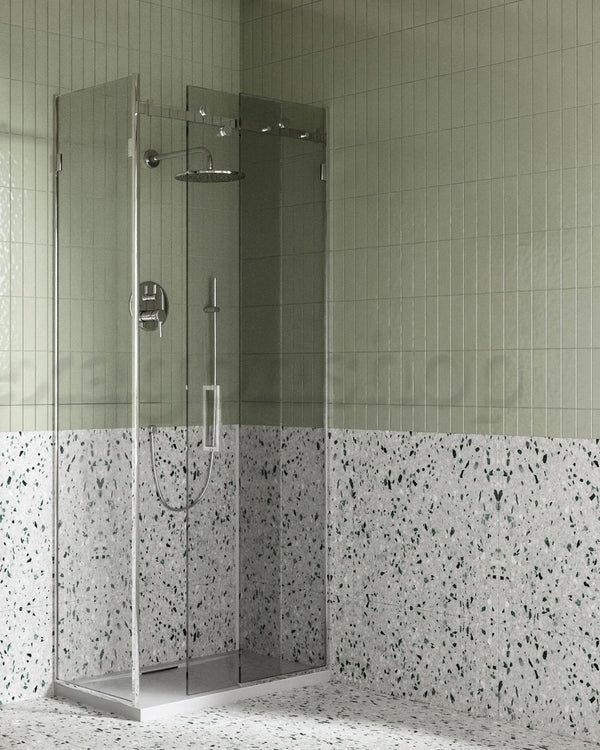 Box doccia 80x100 Sofia un anta scorrevole reversibile vetro 8 mm H 195 cromo