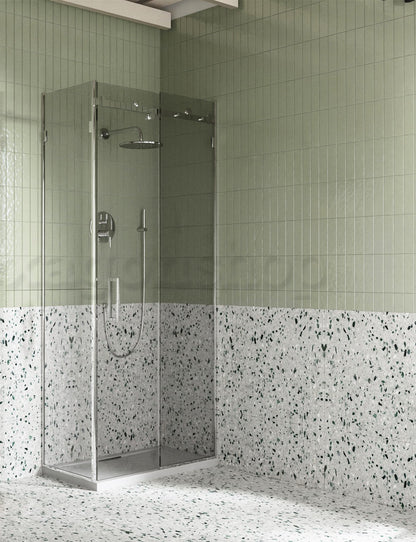 Box doccia 80x100 Sofia un anta scorrevole reversibile vetro 8 mm H 195 cromo
