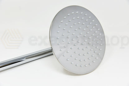 Soffione doccia tondo 20 cm 6,5 mm con braccio 30 cm in acciaio cromo lucido Smart