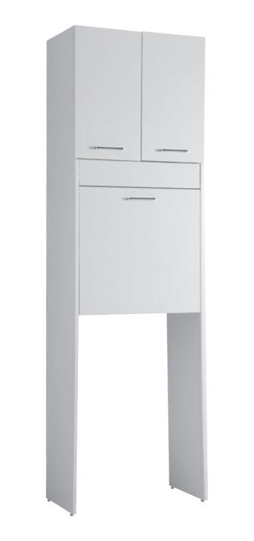 Colavene brava 1 mobile porta lavatrice asciugatrice portabiancheria con ante bianco lucido