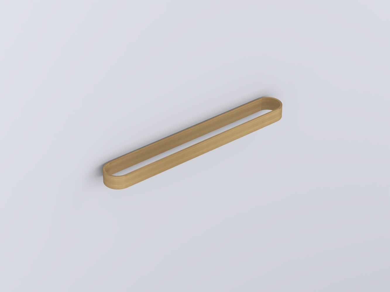 Cielo portasciugamani 45 cm ovale in acciaio bronzo in spazzolato montato a parete, vista del design e della finitura