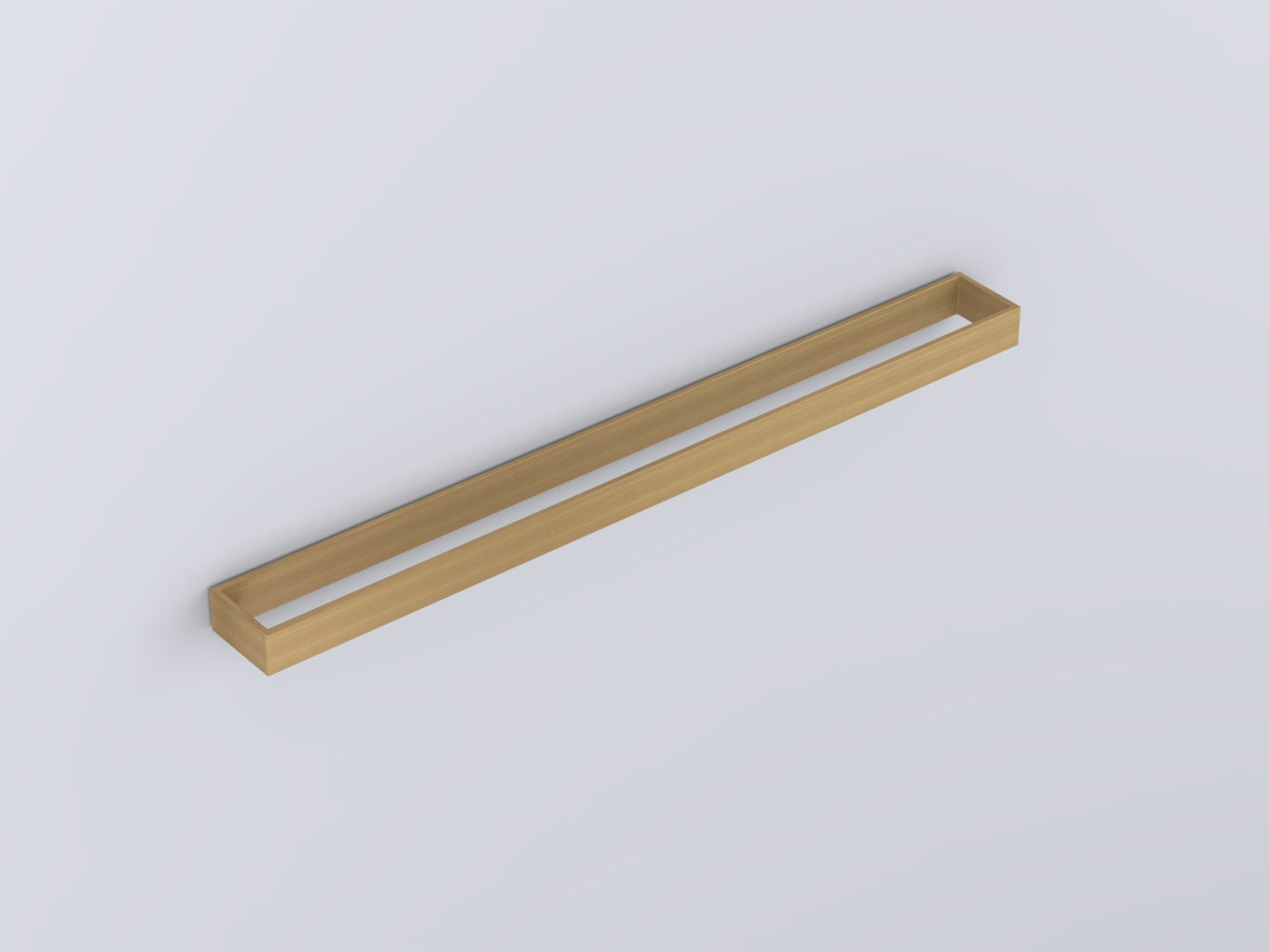 Cielo portasciugamani 60 cm in acciaio bronzo spazzolato montato a parete, vista del design e della finitura